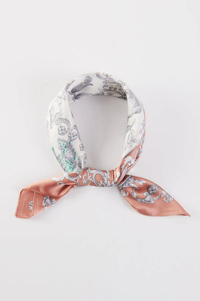 Baroque Pattern Bandana: Rust