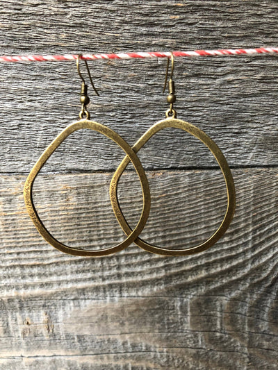 Funky Imperfect Brass Drop Earrings: Brass