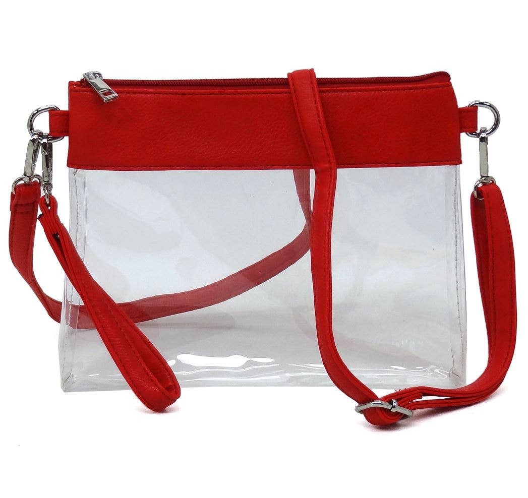 Game Day Clear Crossbody Bag/Clutch: Cow