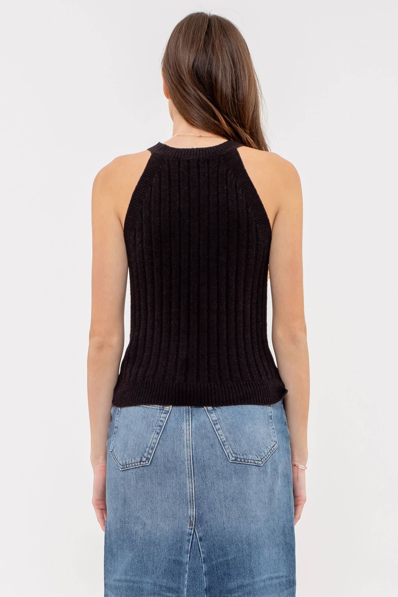 Halter Crochet Knit Tank Top