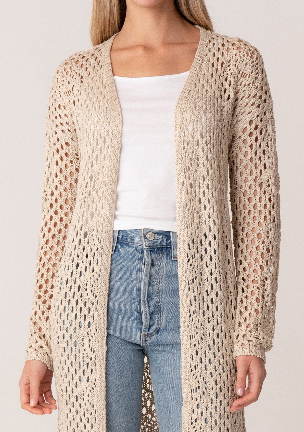 Long Sleeve Crochet Cardigan