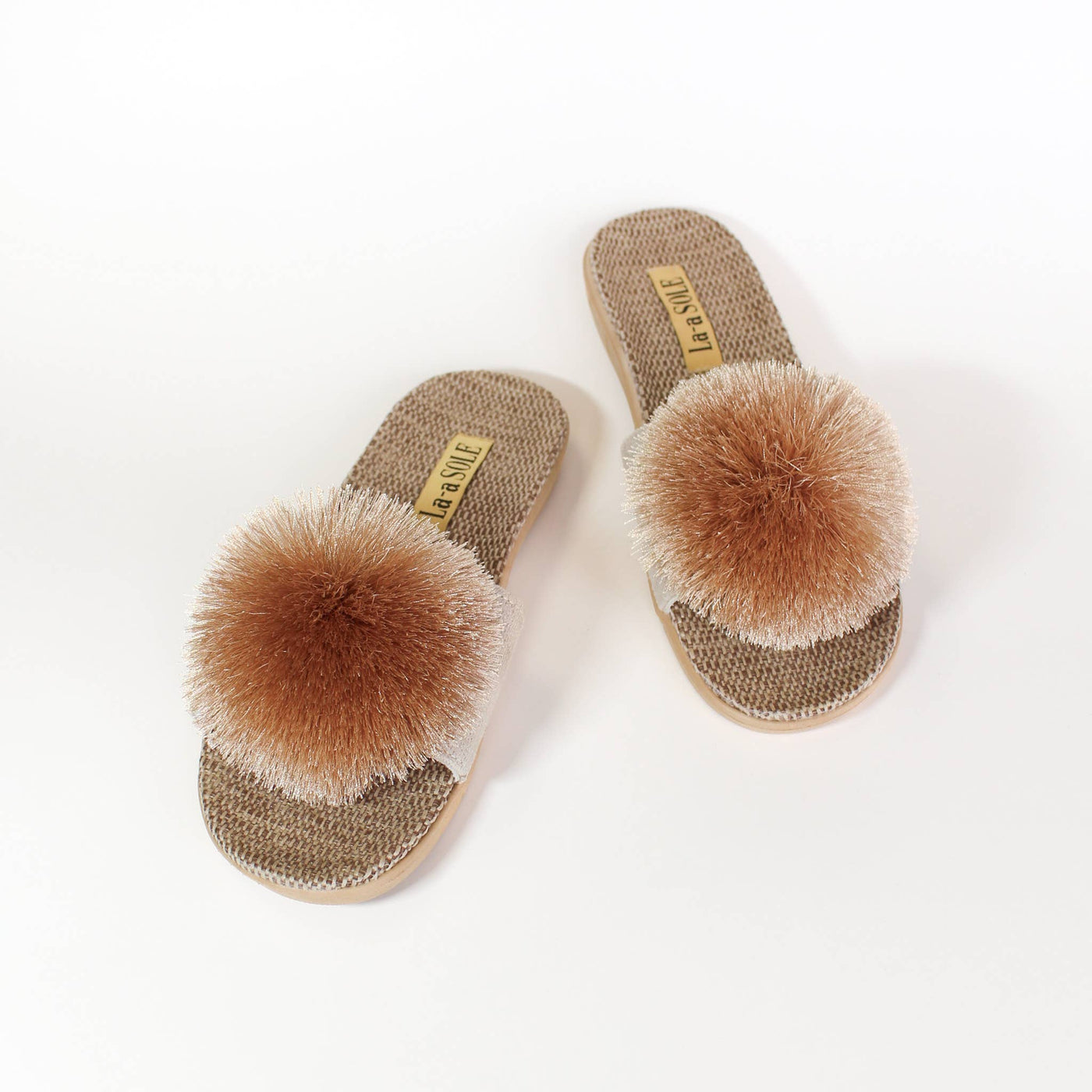 Pom Pom Slides | Champagne: Small,Medium,Large