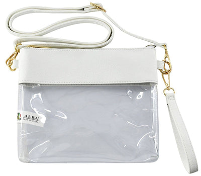 Game Day Clear Crossbody Bag/Clutch: Cow